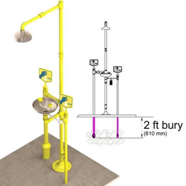 Pedestal Emergency Shower